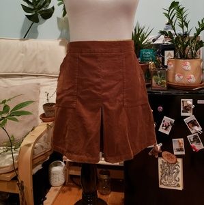 Brown Corduroy Skirt